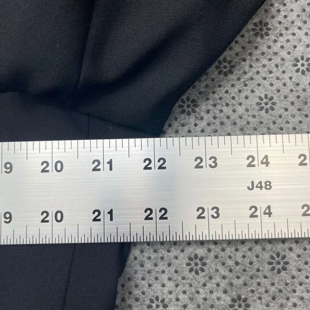 Vintage Valentino Uomo Black Tuxedo Suit Pure Wool Satin Lapel 44L W34xL34 FLAW